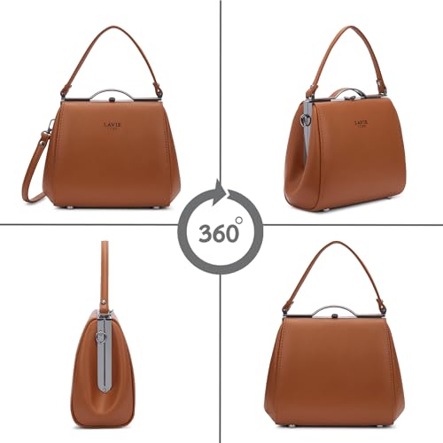 Lavie Luxe Women's Fluff26 Frame Satchel Bag | Satchel Handbag for Work | Ladies Purse | Stylish Shoulder Bag | Gift for Women