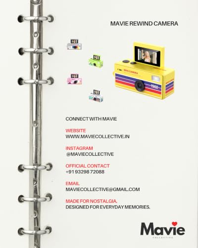 Mavie Rewind Mini Digital Camera | 1080P HD Pocket Digital Camera with Flip Screen | Compact Camera for Travel, Photography, Vlogging & Aesthetic Content