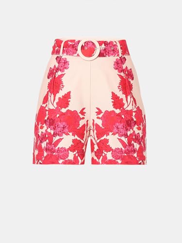 VERO MODA Women Floral Print Pink Cotton Regular Fit High-Rise Shorts