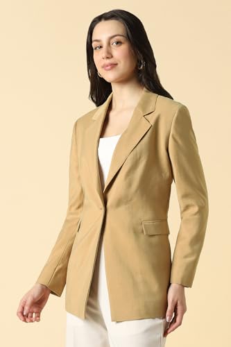 Allen Solly Women Beige Blazer