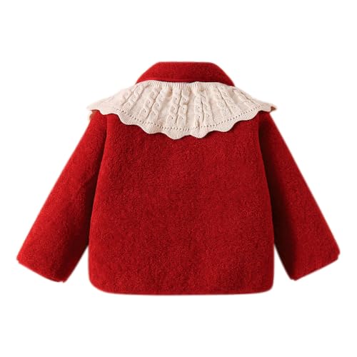 Hopscotch Girls Polyester Waist Length Jackets in Red Color For Ages (3-4 Years)
