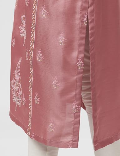 BIBA Women Printed Straight Kurta Mix and Match(Festive COLLECTION20341_Dusty PNK_36) Dusty Pink