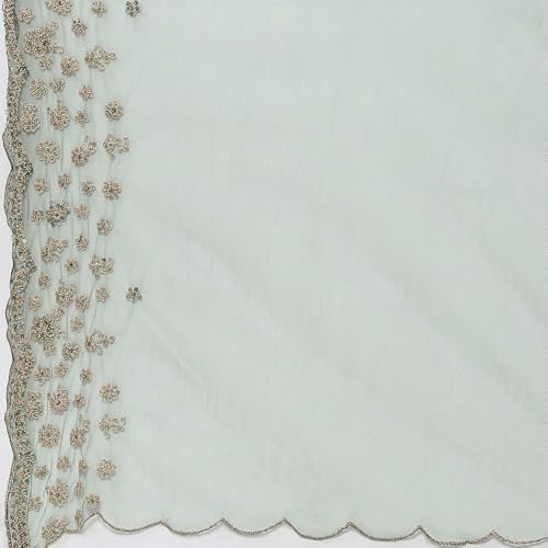 BIBA Women Green Net Embroidered Kalidar Suit Set_30
