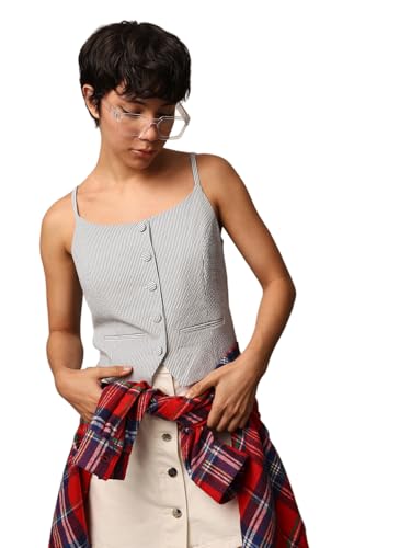 ONLY Women's Regular Fit White Top