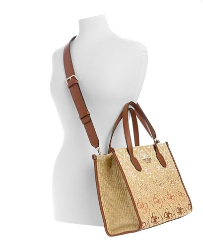 GUESS Cognac Logo Self-Design Silvana Tote Bag