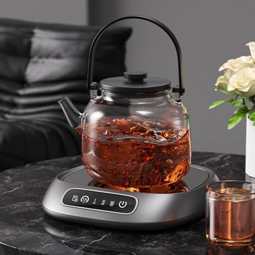 UJEAVETTE Coffee Mug Warmer Smart Beverage Cup Warmer for Milk Tea Water Hot Chocolate Silver