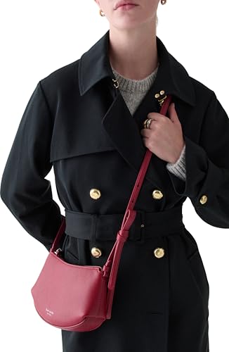 kate spade new york Loop Pebbled Leather Crossbody, Red Jam, One Size, Handbag