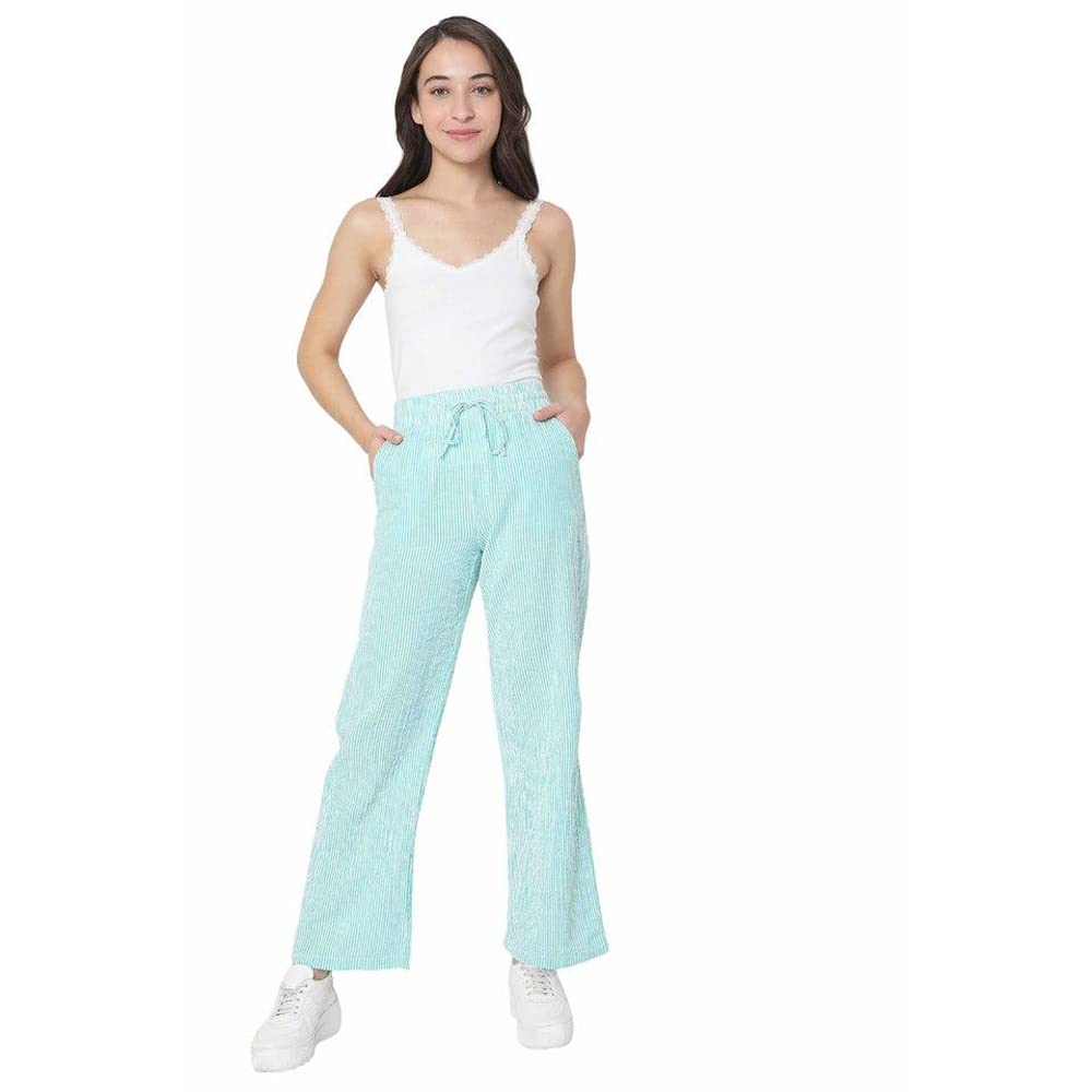 Vero Moda Women's Regular Casual Pants (10275480-Simply Green_Simply L)
