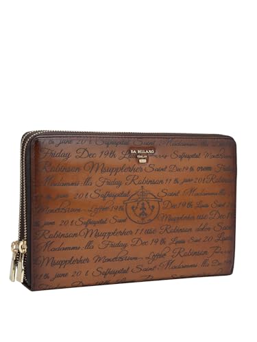 Da Milano Genuine Leather Brown Multi Pouch (10036B)