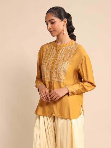 Yellow Embroidered Shirt