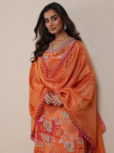 Libas Art Printed Silk blend Straight-fit Kurta Set for Women (51200AM)