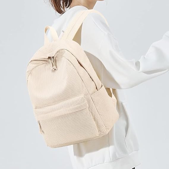 Satic Backpacks for Women/Men Stylish Trendy Casual College Backpacks, Designer School/College/Picnic Bag Backpack For Girls & Women (Beige)