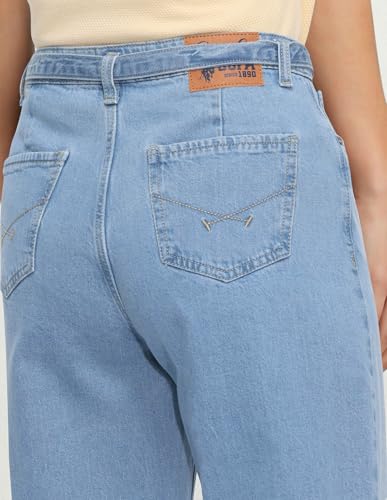 U.S. POLO ASSN. High Rise Straight Fit Jeans Light Blue