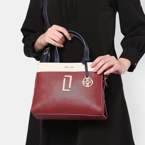 Lavie Luxe Women's Gehry Medium Satchel Bag for Women | Satchel Handbag for Work | Ladies purse | Stylish Shoulder Bag | Gift for Women