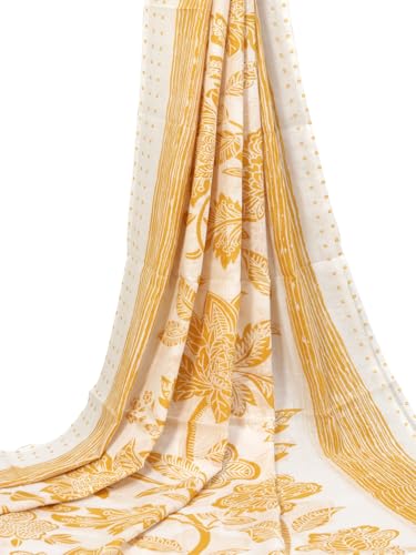 S SALWAR STUDIO Cotton Embroidered Yellow Unstitched Dress Material