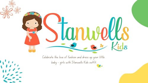 Stanwells Kids Gold & Peach Banarasi Silk Saree Frock for Baby Girls – Ethnic Wear for Festivals, Weddings & Birthday Parties (1-2 Years)