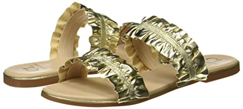 Carlton London Women's Safiyya Gold Fashion Sandals - 6 UK/India (39 EU)(CLL-4203)