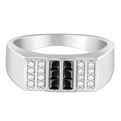 GIVA 925 Silver Eminent Glow Ring For Him,Fixed Size, Indian - 17| Gifts for Men & Boys | With Certificate of Authenticity and 925 Stamp | 6 Months Warranty