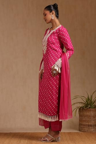 Soch Women's Russian Silk Chudidar Set (EWS5CD21942_Fuchsia