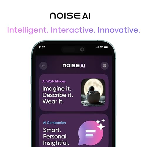 Noise Pro 6 Smart Watch:Intelligent AI, Endless AI Watch Faces, AI Companion, 1.85” AMOLED, EN2 Processor, Nebula UI 2.0, Emergency SOS, Compatible with iOS & Android(Magnetic Lime)