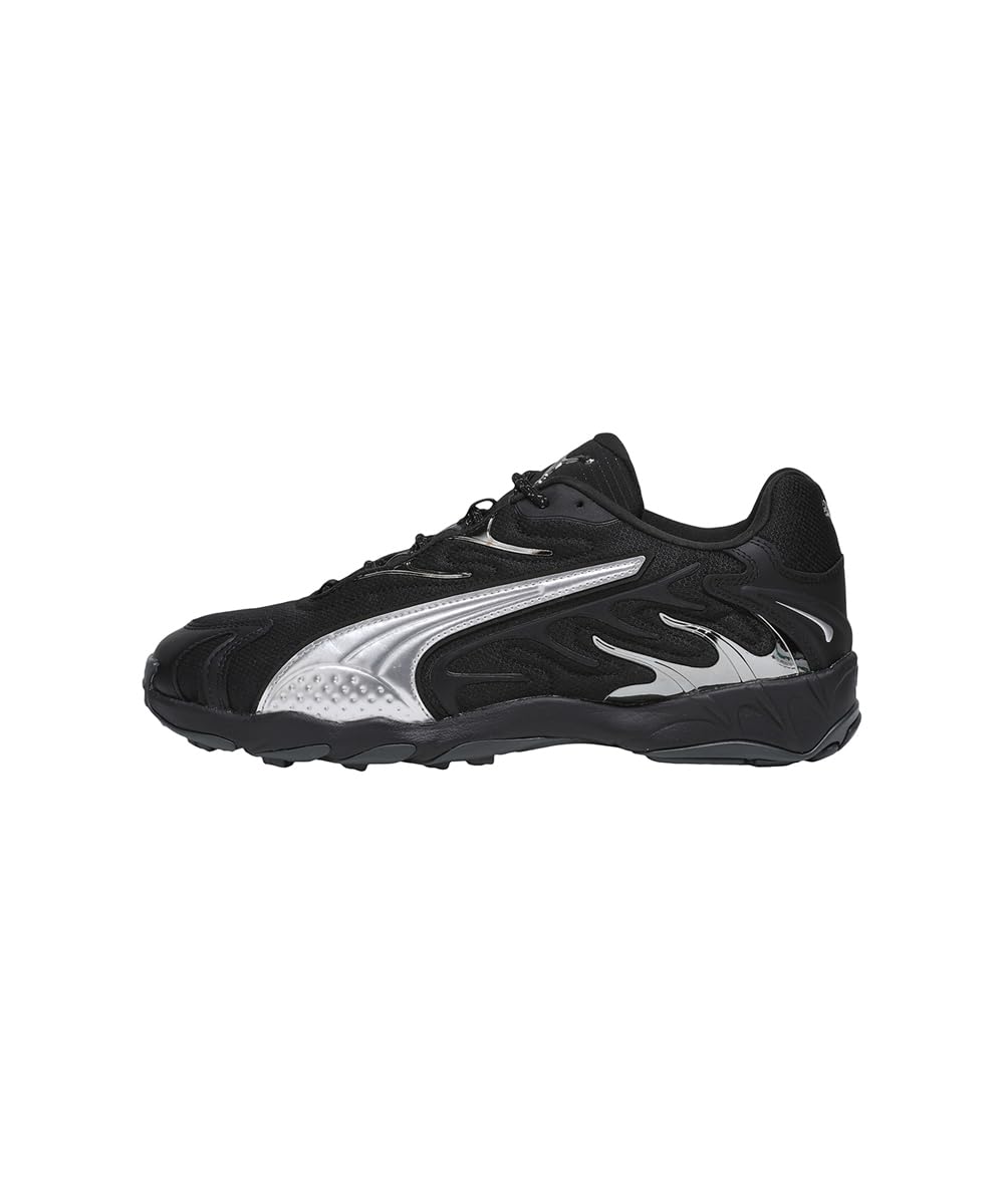 PUMA , Unisex-Adult, Inhale Smile, Black-Silver, Sneaker, 8UK, (40258903)