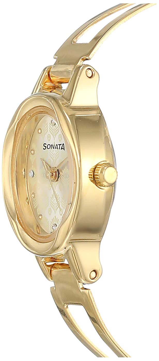 Sonata Pankh Analog Champagne Dial Women's Watch NM8085YM05/NN8085YM05/NP8085YM05