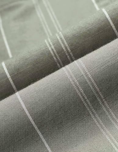 U.S. Polo Assn. Denim Co. Men's Striped Slim Fit Button Down Shirt (UDSHT2005_Green