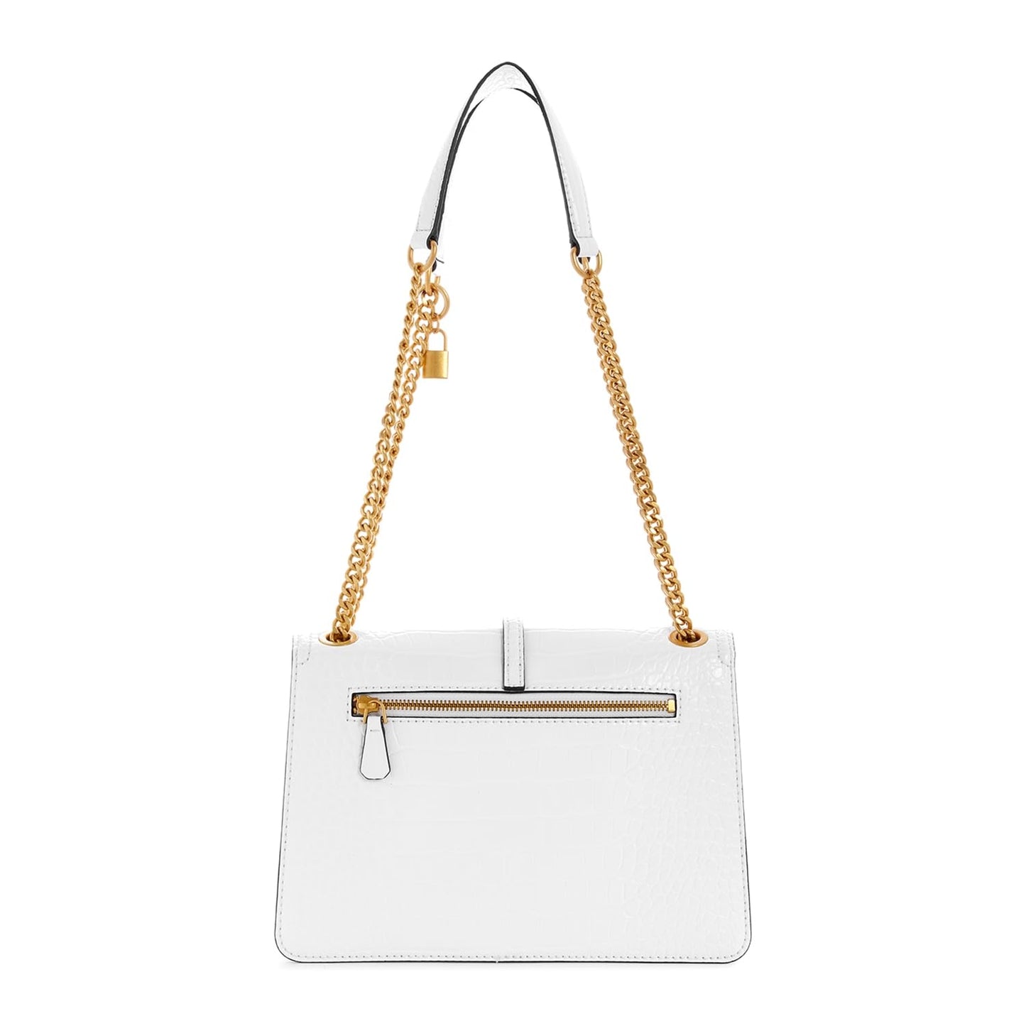 GUESS Women's White Solid Crossbody Bag| Ladies Purse Handbags | Gift For Ladies
