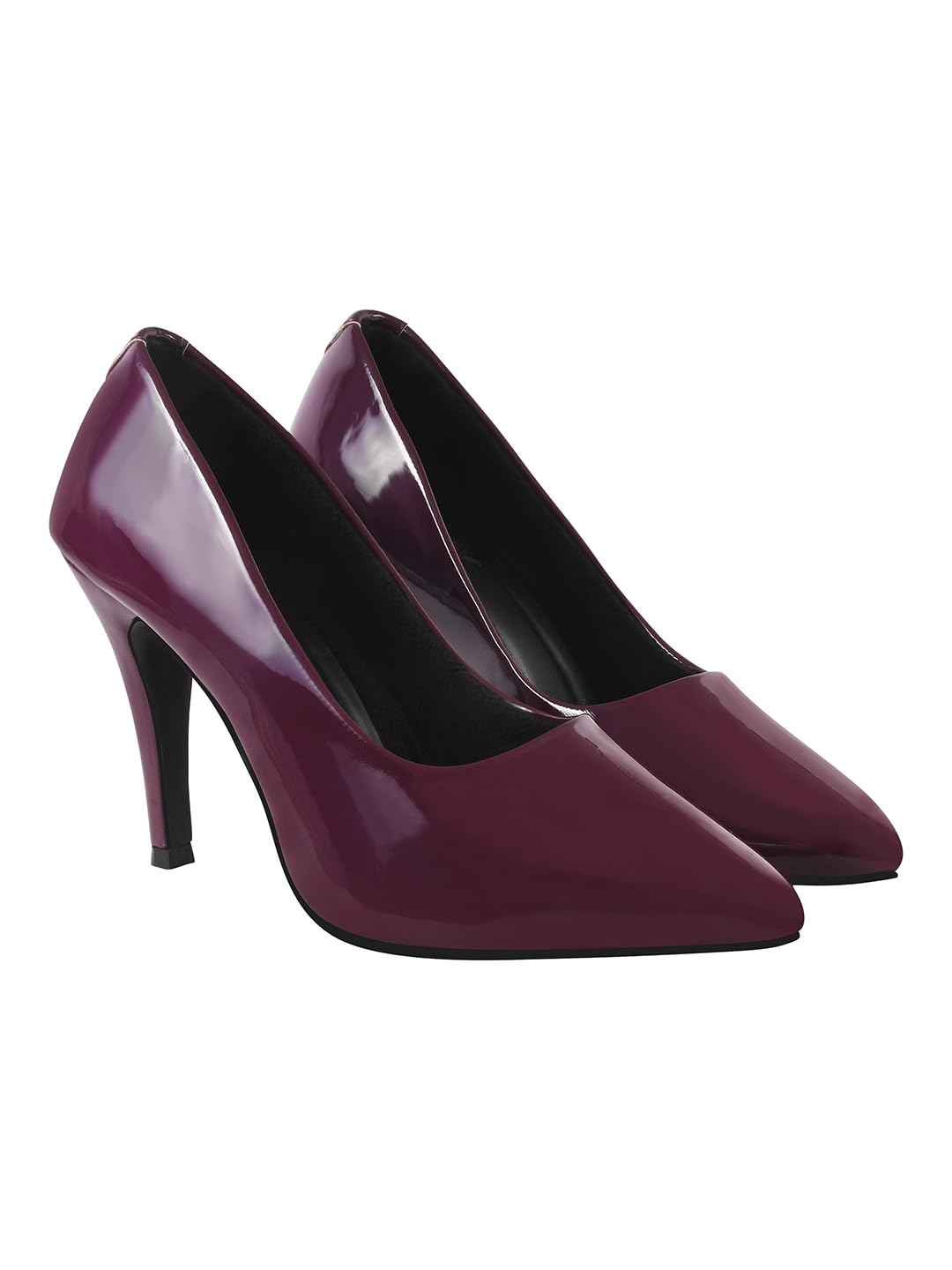Shoetopia High Heels Solid Patent Cherry Pumps for Women & Girls /EU38
