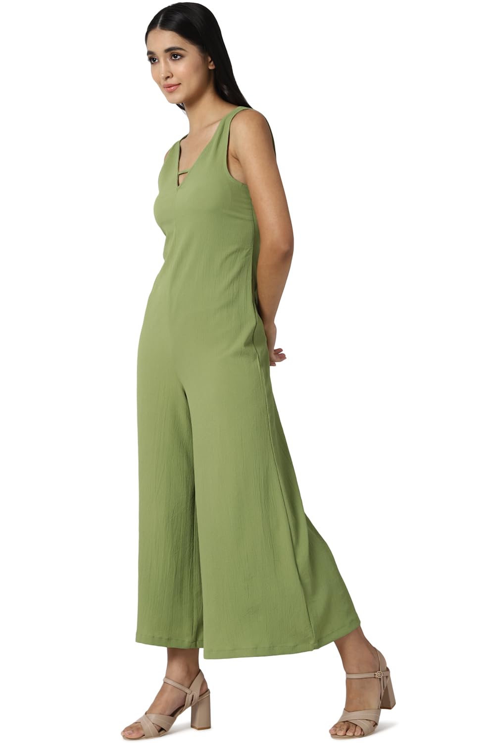 FOREVER 21 Women's Polyester Classic Midi Dress (594679_Green