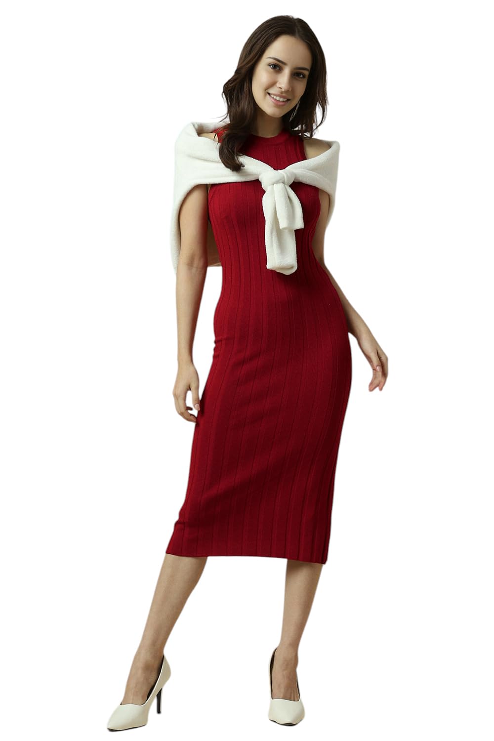 Allen Solly Women's Rayon Modern Calf Length Dress