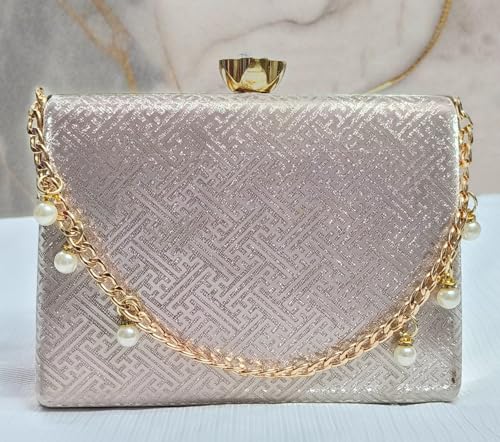 Divine Collection Pearl Crown Clutch (Silver)