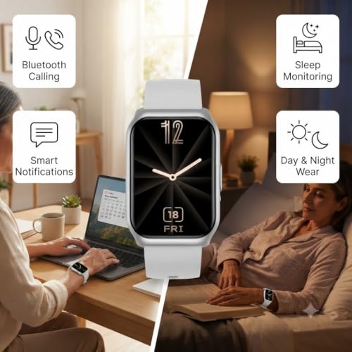 Drumstone (10 Years Assured Warranty Bluetooth Calling Smartwatch, Sleep Monitoring Fitness Watch with Activity Tracker, Digital Display and Wireless Connectivity, Smart Watch for Men and Women