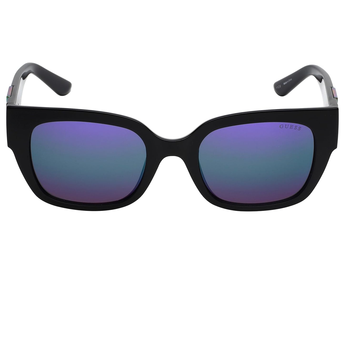 GUESS Mirrored Square Women Sunglasses -(GU7742 01C 53 S |53| Green Color Lens)