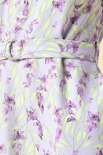 Women Lilac Print Casual Dress