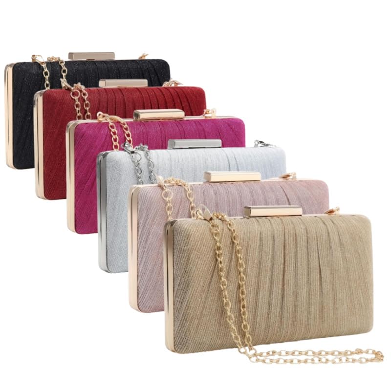 Mastyle® Handbag With Chain Strap And Glitter Touch Lightweight Clutch For Women