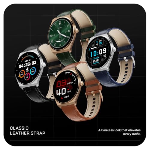 Fire-Boltt Phoenix Nova Smartwatch 1.43” Slim Super AMOLED Display, 466x466 Pixel Always-On Display, Bluetooth Calling, Health Tracker for Men & Women Titan Silver