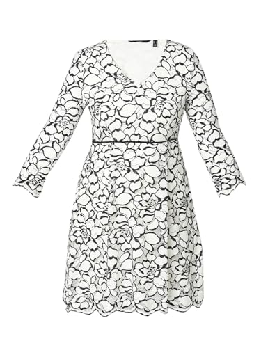 VERO MODA Women Floral Print White Cotton Above Knee Length A-Line Dress