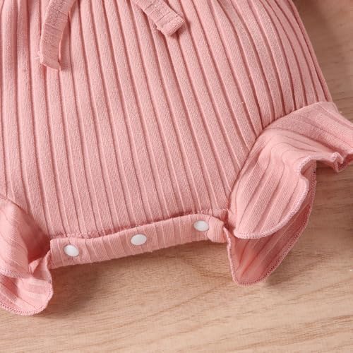 Hopscotch Baby Girls Textured Print Full Sleeves Pink Bodysuits For Ages (12-18 Months)