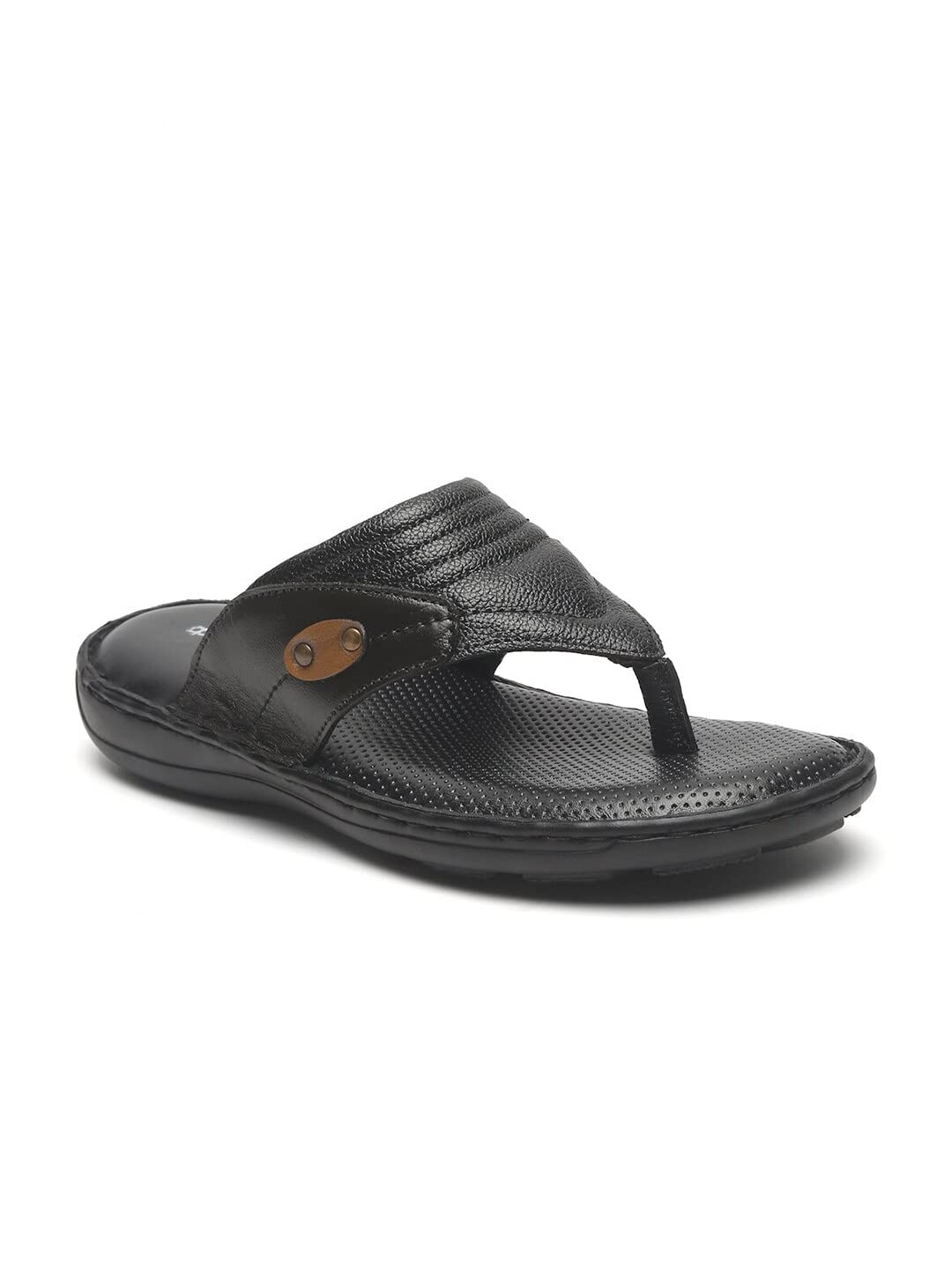 pelle albero Men Brown Leather Comfort Sandals
