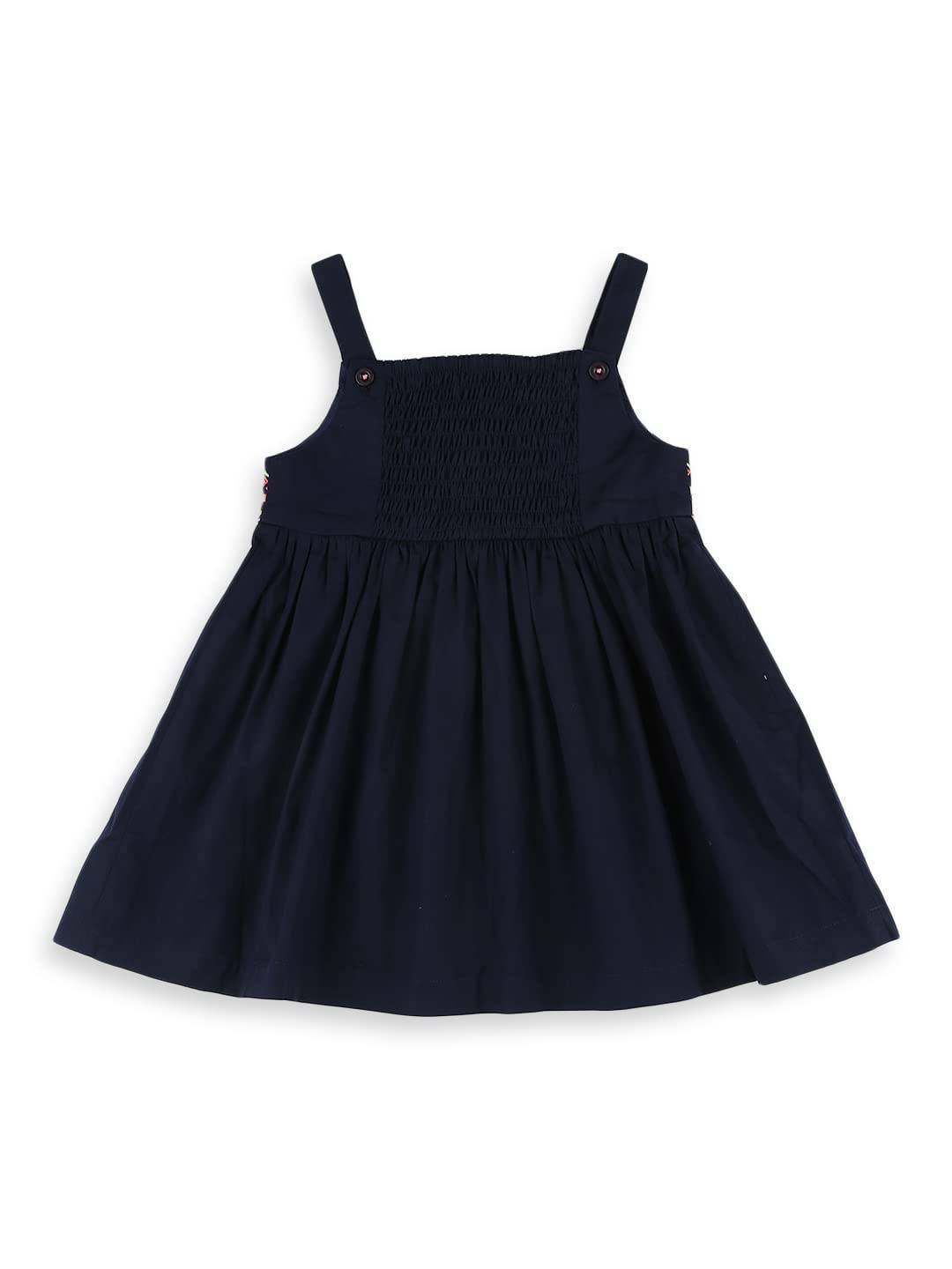 nauti nati Girl's Cotton Strapless Mini Dress (NN301-093-12-18M_Navy