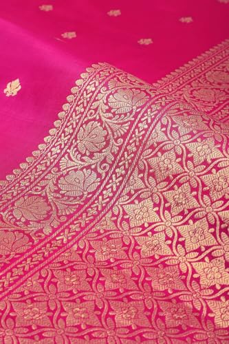 Taneira Women Dark Pink Silk Viscose Woven Saree With Unstitched Blouse Piece (SHG08H00224-Dark Pink)