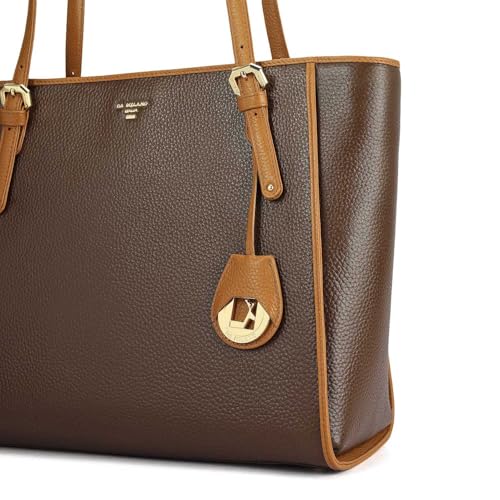 Da Milano Leather Tote Bag for Women - Brown (00173OL)