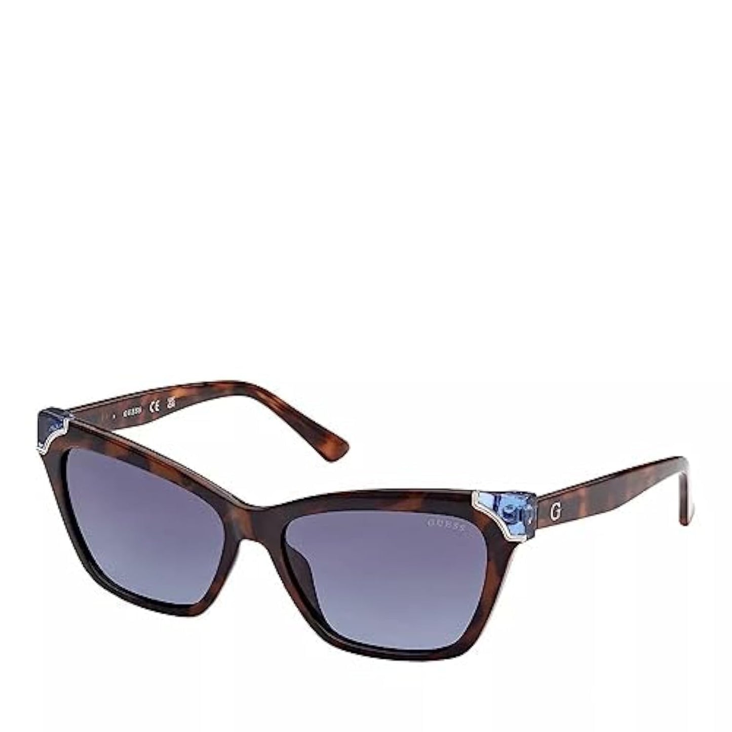 Guess Women S7840 53W 57 Rectangular Non-Polarized Sunglasses, Brown, Medium