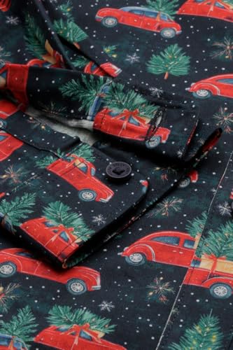Boys Navy Print Casual Shirt