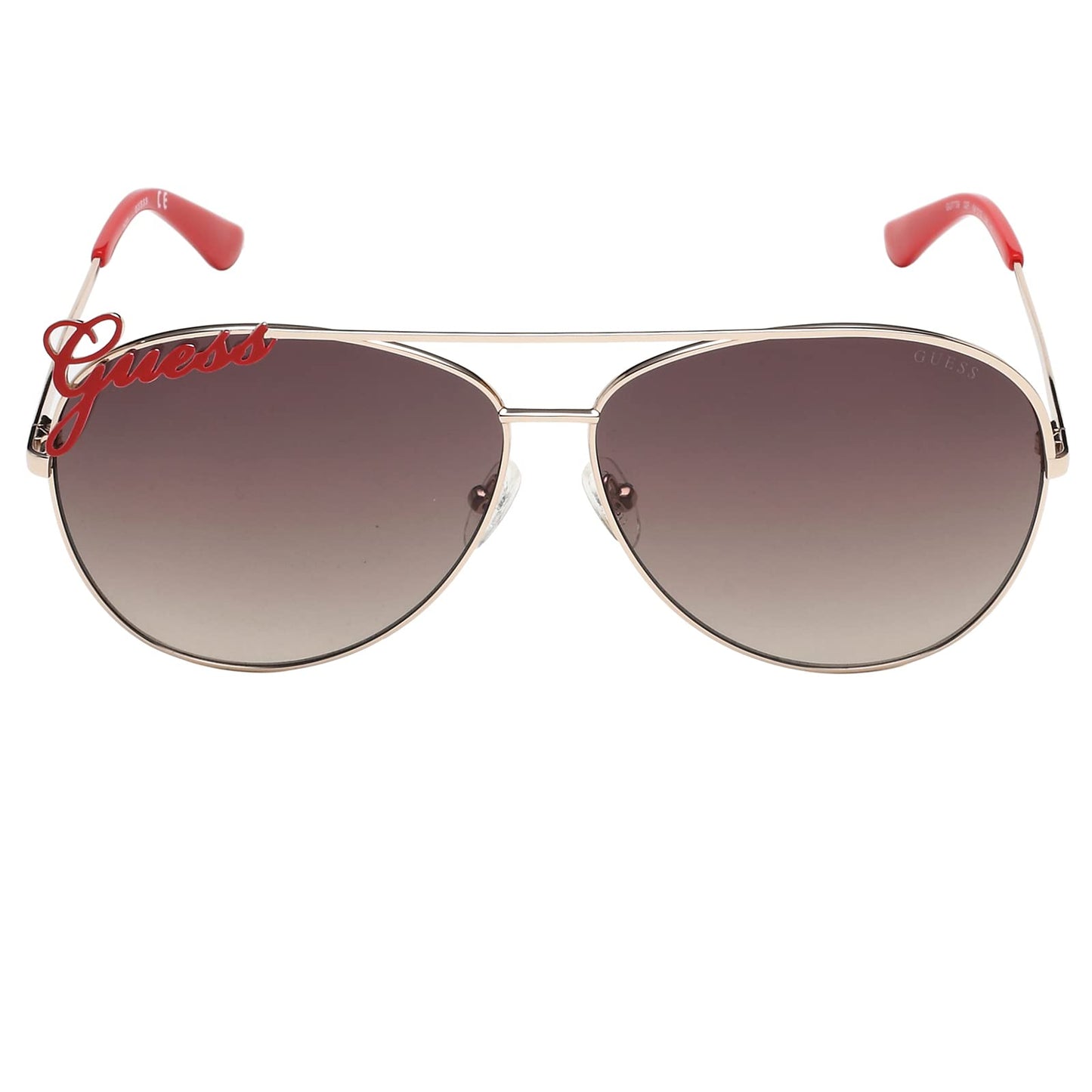 GUESS Gradient Aviator Unisex Sunglasses - (GU7739 32F 64 S |64| Brown Color Lens)