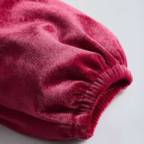 Hopscotch Girls Burgundy Full Sleeves Ruffled Onesie with Cap For Age (18-24 Months)