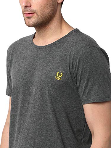Mack JONNEY Cotton Blend Night Suit Co-ord Set for Men with Round Neck Half Sleeve T-Shirt and Track Pant-T_ANT_D9_MLG_02-XL