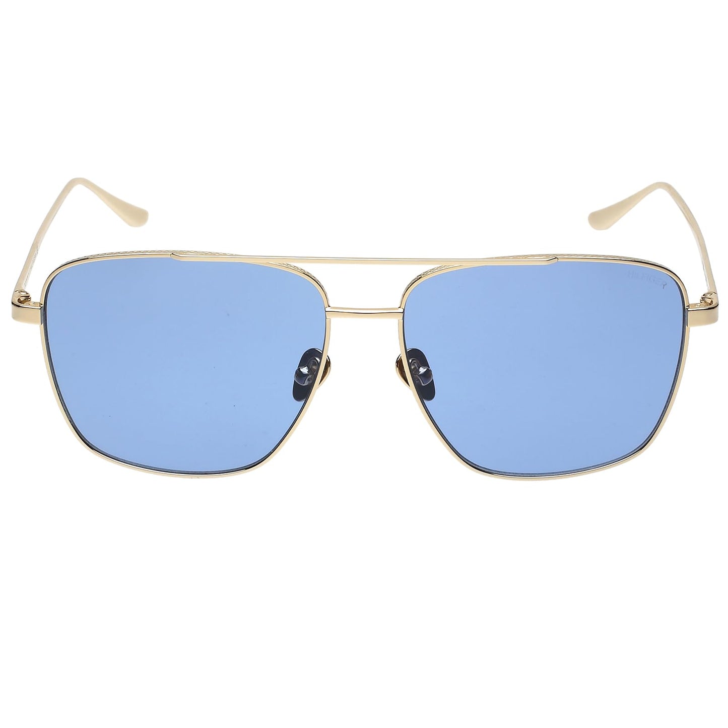 Tommy Hilfiger|Gold Full-rim Frame Square Sunglasses|100% UV Protected (Uv 400) Blue Lens|Men's | Large | TH 1533 C9 60 S