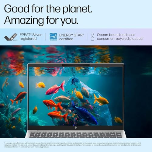HP Pavilion Plus, Intel Core i5-1335U-13th Gen Laptop, (16GB LPDDR5x,512GB SSD),IPS, 300 nits, 14''(35.6cm) 2K,Win 11, M365 Basic(1yr), Office Home 24, Silver,1.38kg, 5MP Camera w/Shutter, ew0107TU